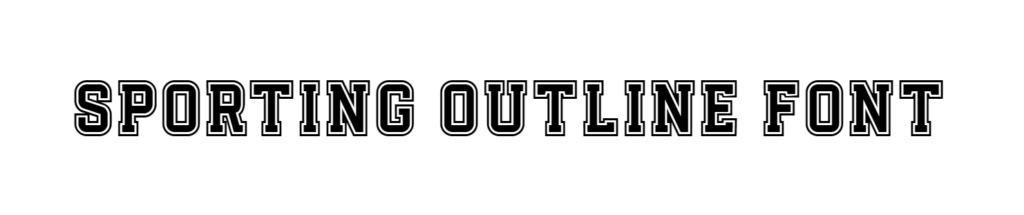 Sporting Outline Font download