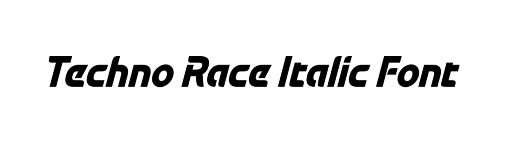 Techno Race Italic Font download