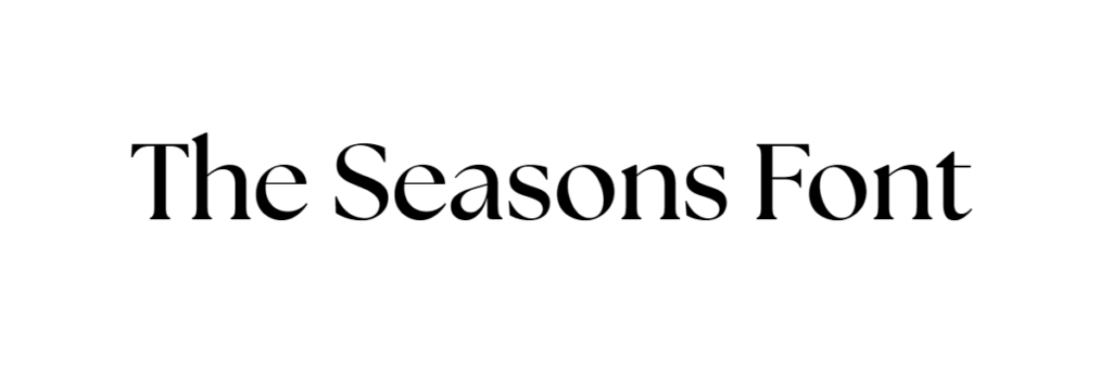 The Seasons Font download