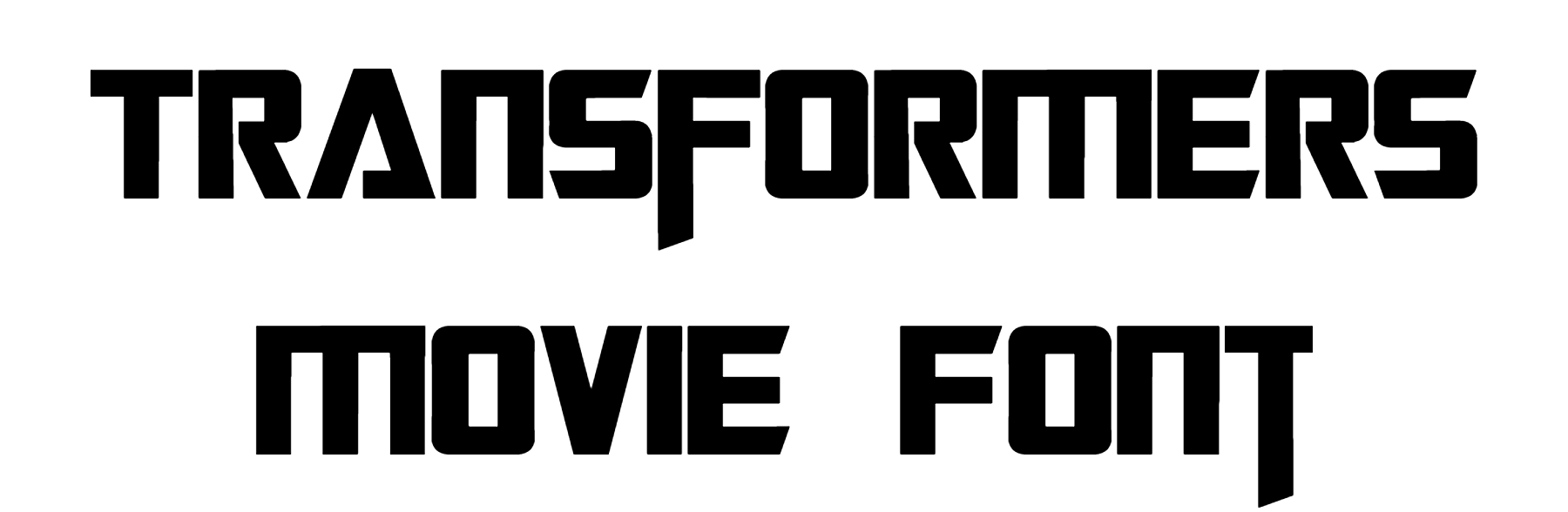 Transformers Movie Font download