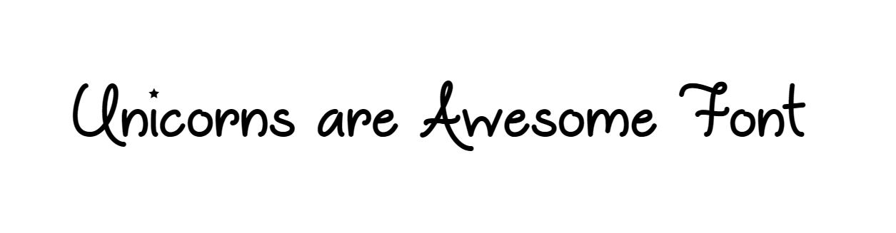 Unicorns are Awesome Fonts download