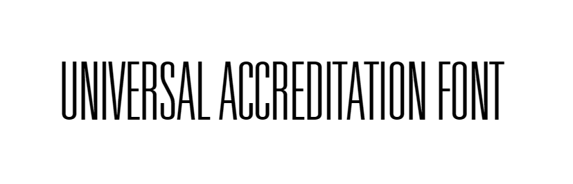 Universal Accreditation font download