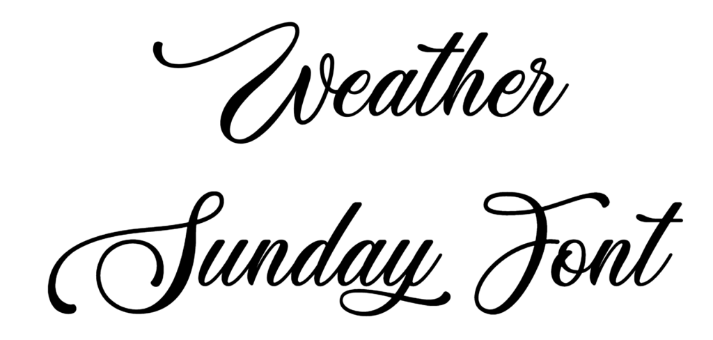 Weather Sunday Font download