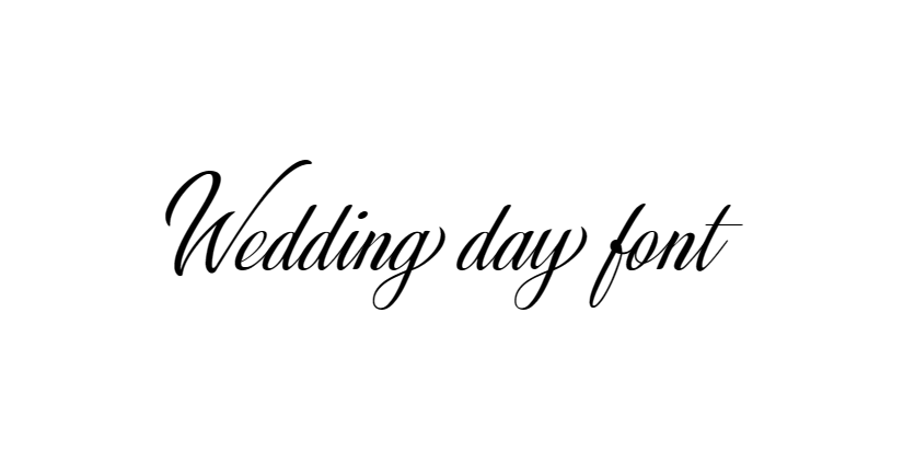 Wedding day font download