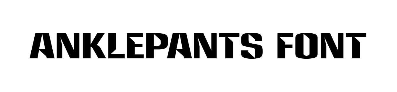 Anklepants font download