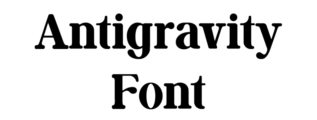 Antigravity Font download