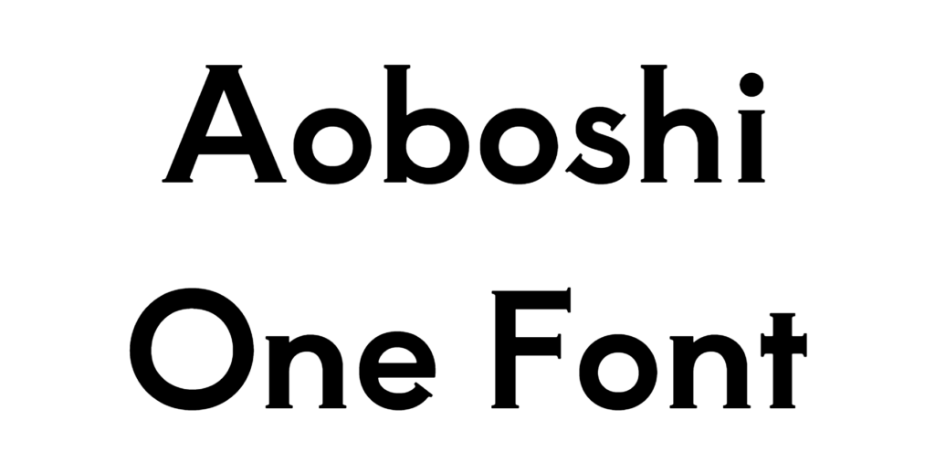 Aoboshi one Font Download