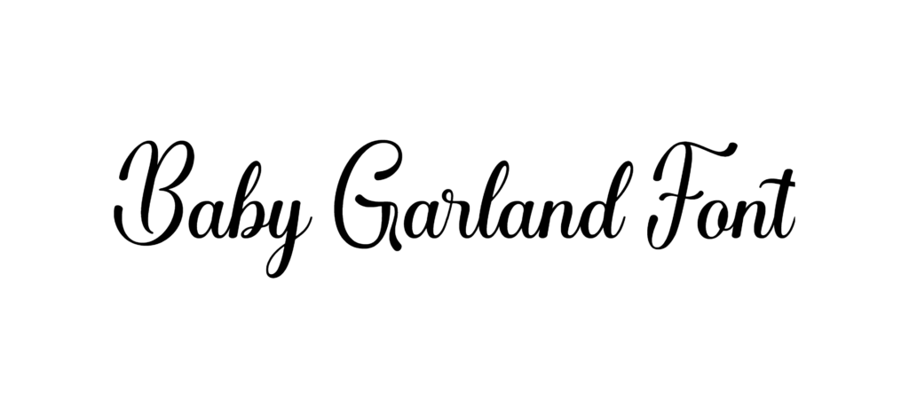 Baby Garland Font download