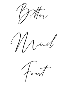 Bitter Mind Font download