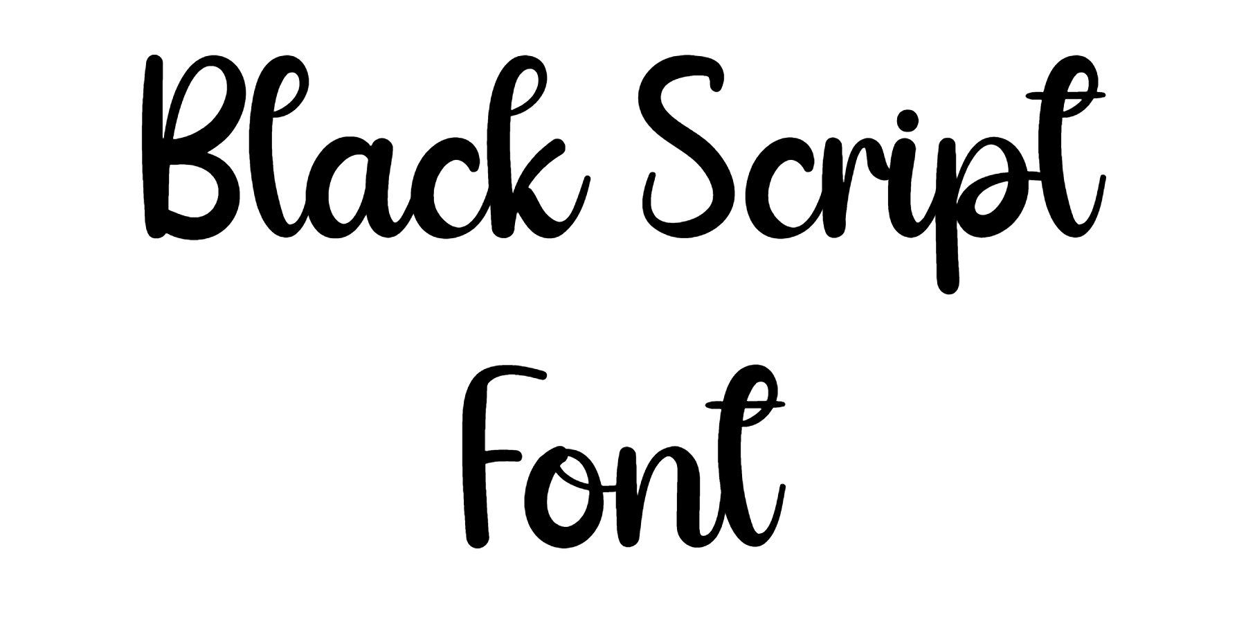 Black Script Font Download