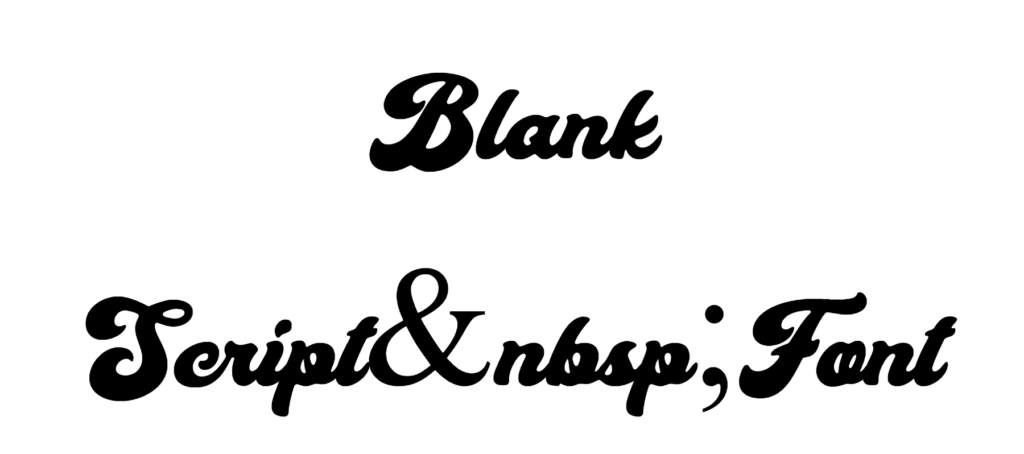 Blank Script Font download