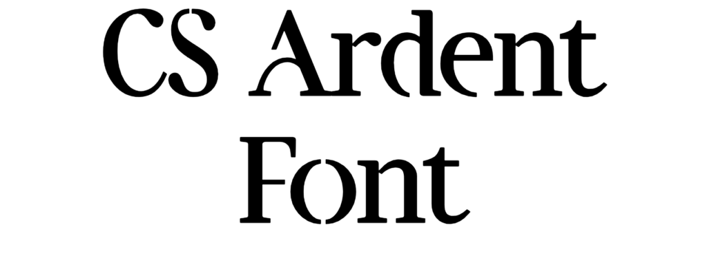 CS Ardent Font download