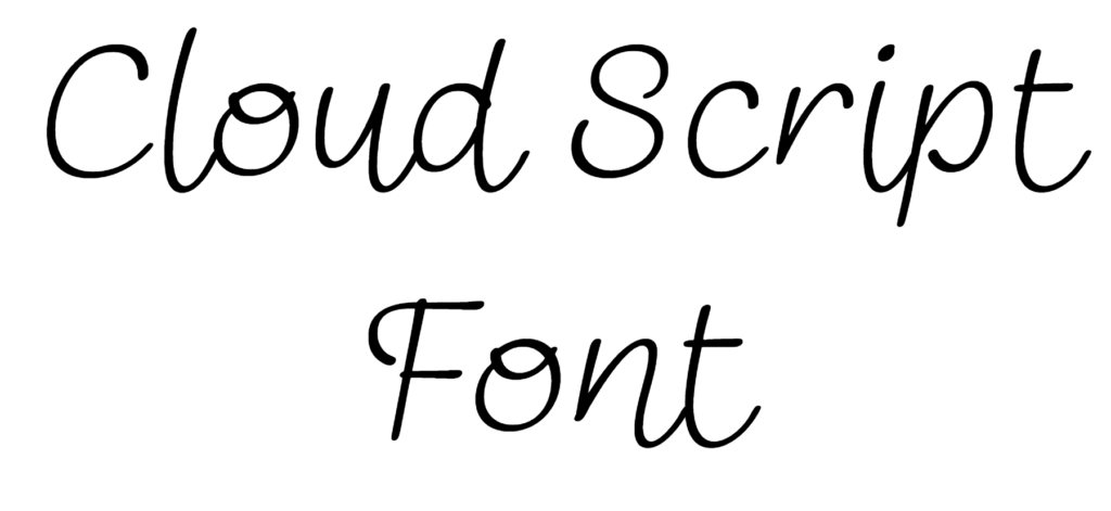 Cloud Script Font download