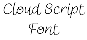 Cloud Script Font download