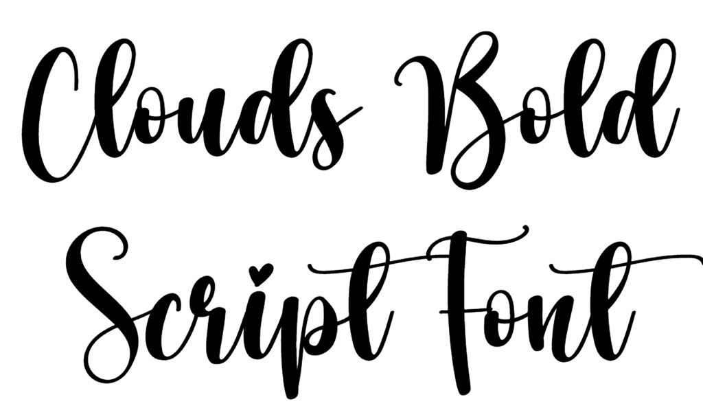 Clouds Bold Script Font download