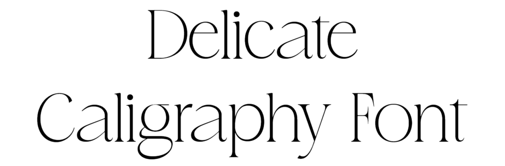 Delicate Caligraphy Font Download