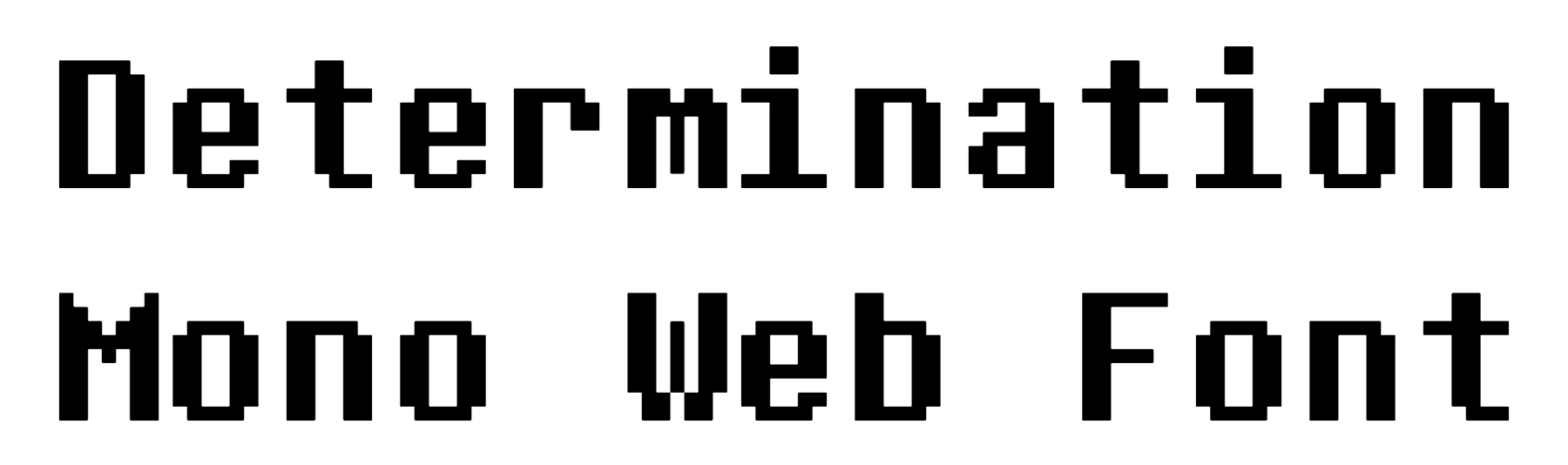 Determination Mono Web Font download, Undertale Logo font