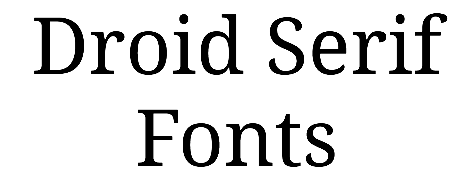 Droid Serif Font download