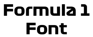 Formula 1 Font download