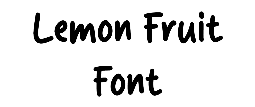 Lemon Fruit Font download