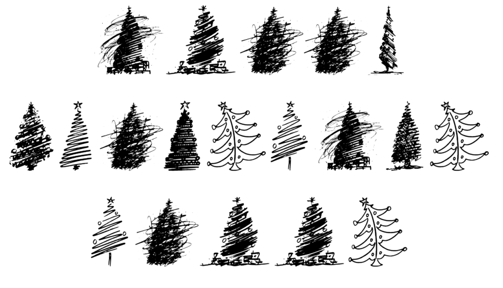 Merry Christmas Trees Font download, #JSH creates