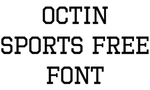 Octin Sports Free Font download