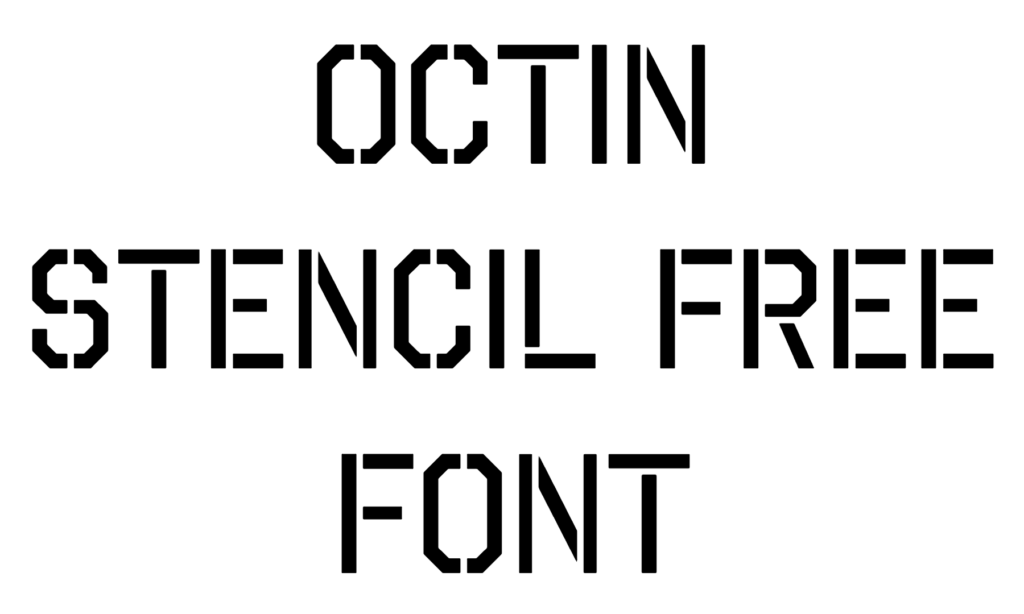 Octin Stencil Free Font download