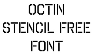 Octin Stencil Free Font download