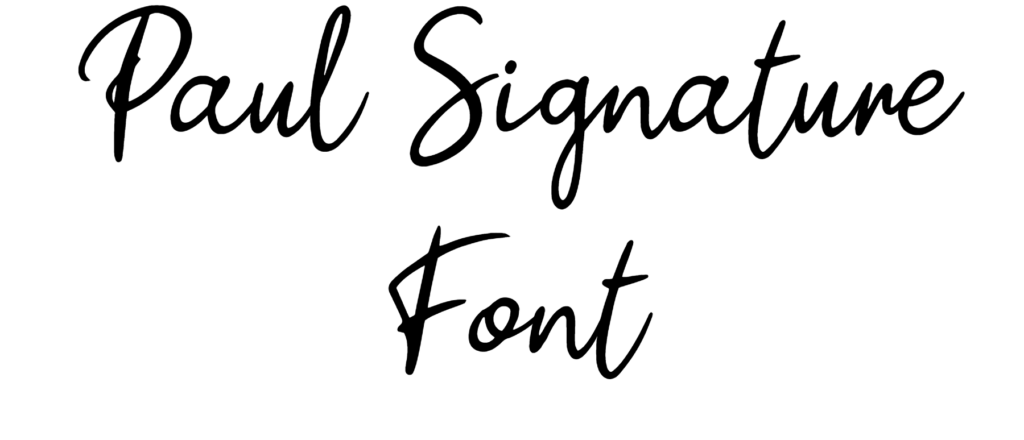 Paul Signature Font download