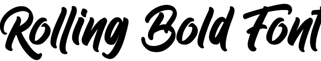 Rolling Bold Font Download