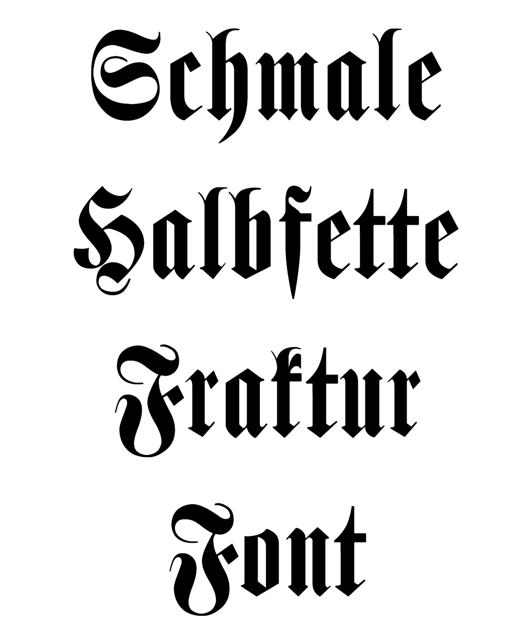 Schmale Halbfette Fraktur Font Download