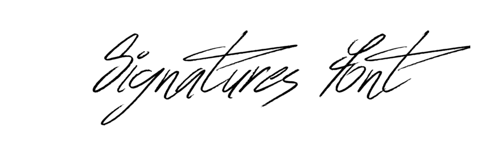 Signatures Font download, #jsh creates