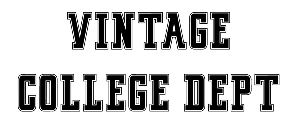 Vintage College Dept Font download, #outline