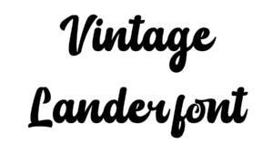 Vintage Lander font download