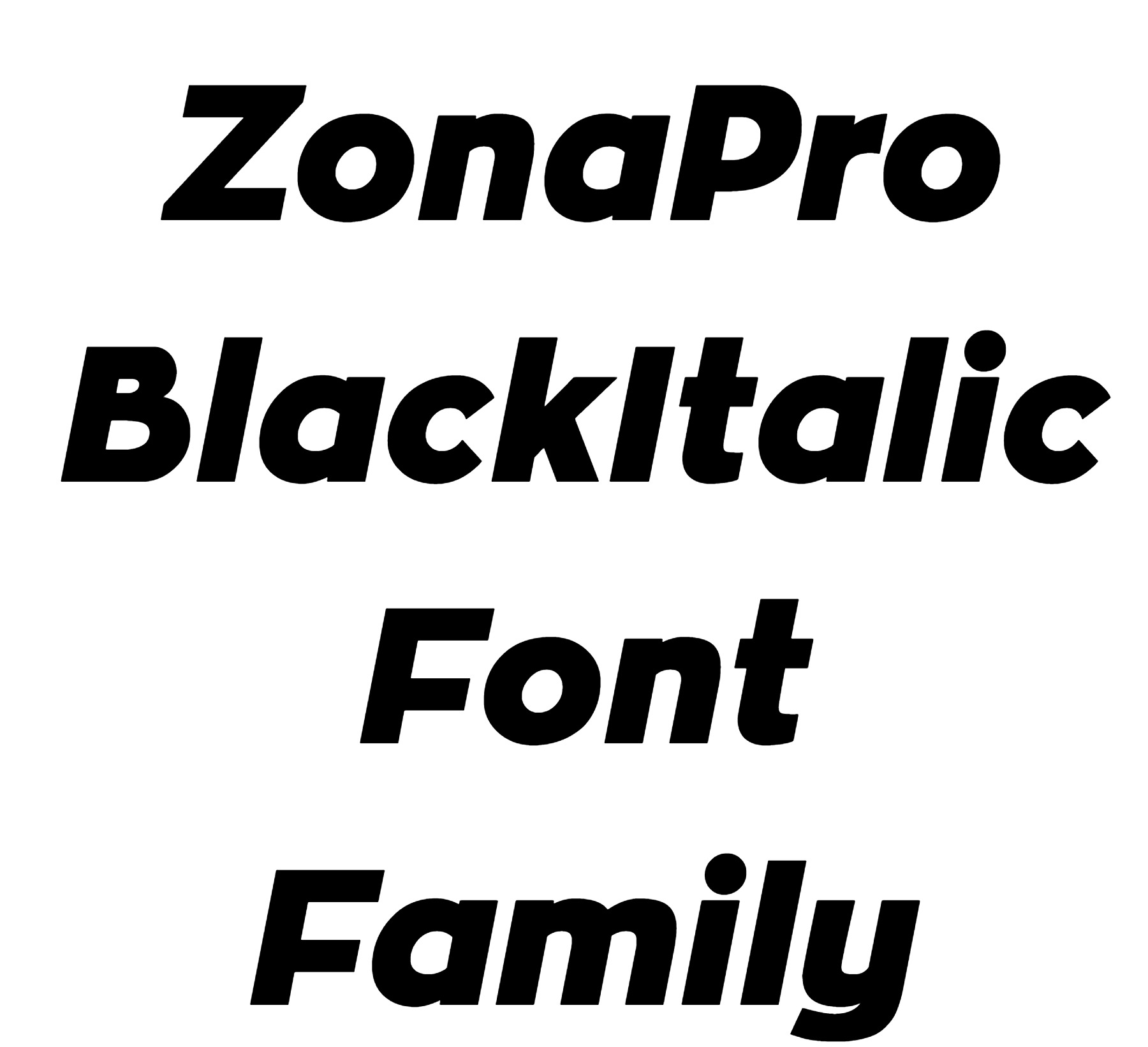 ZonaPro BlackItalic Fonts download