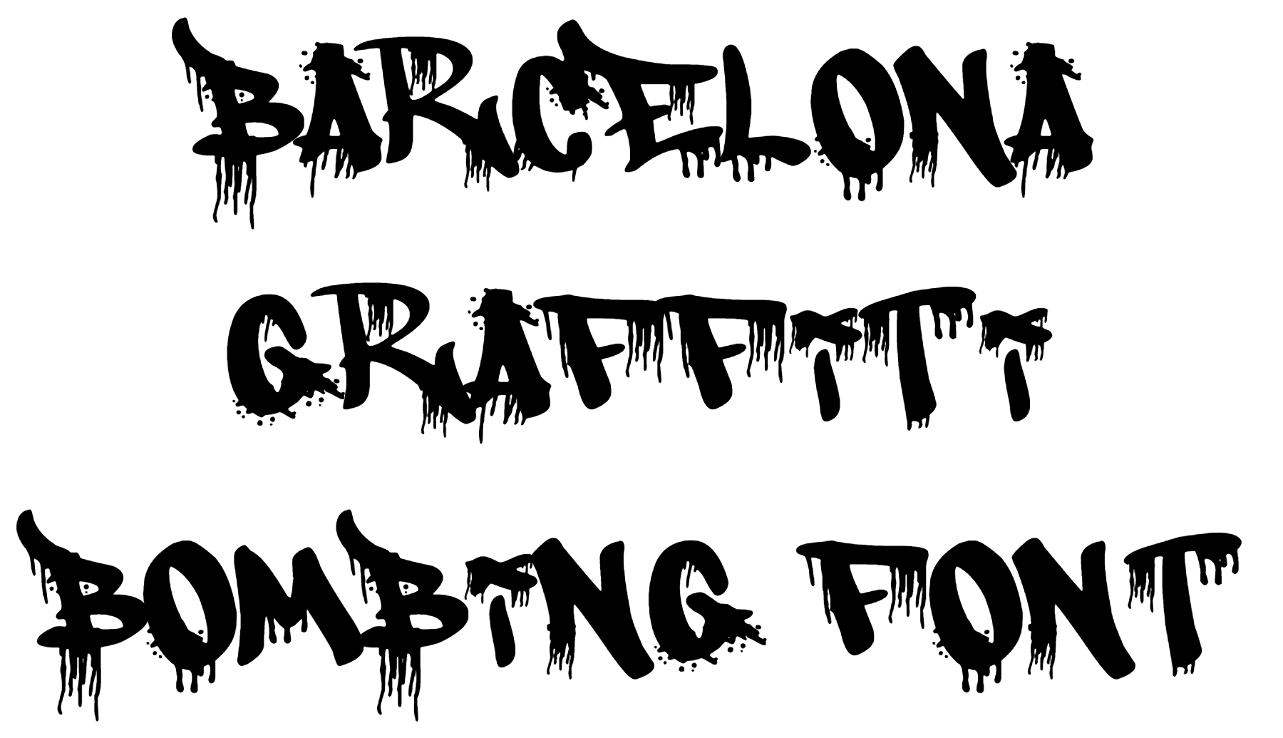 Barcelona Graffiti Bombing Font Download