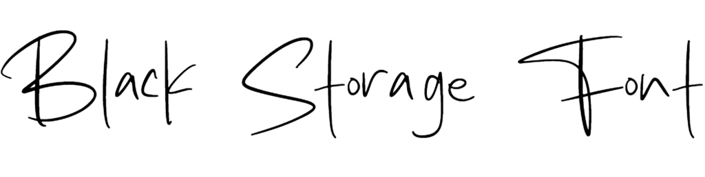 Black Storage Font Download