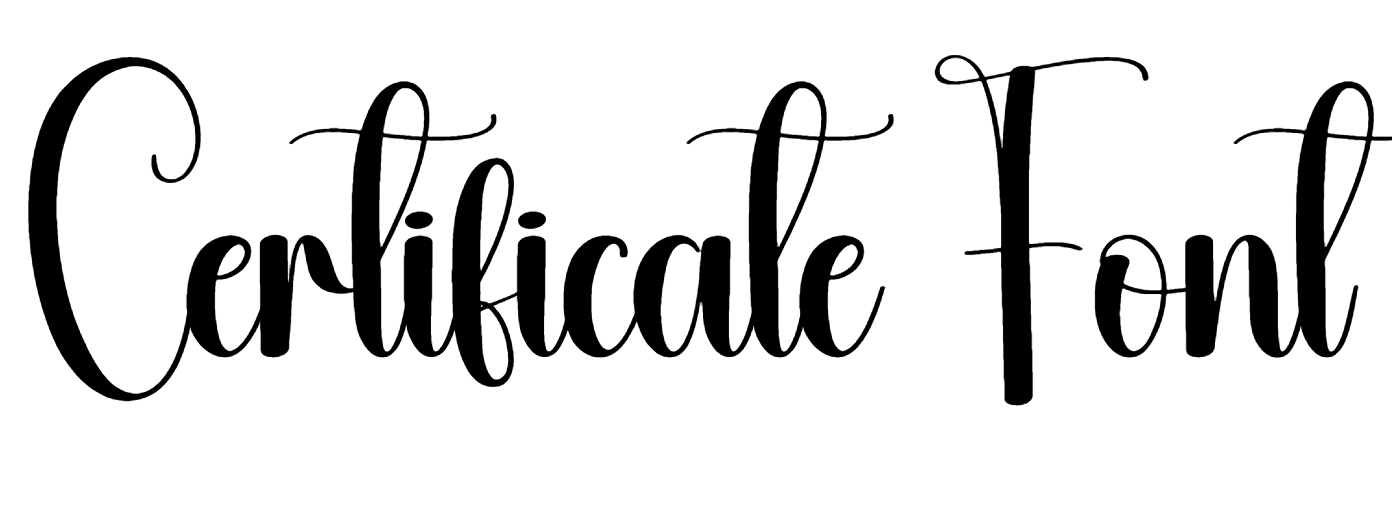 Certificate Font Download