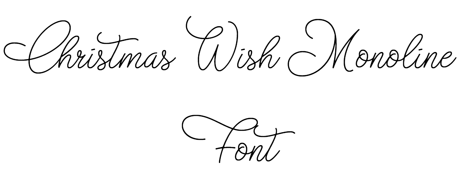 Christmas Wish Monoline Font Download