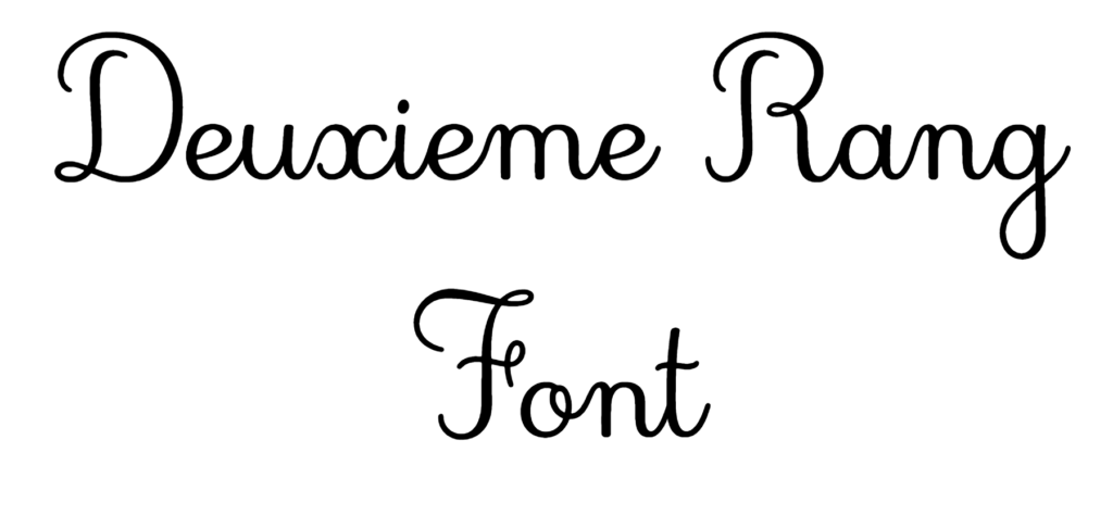 Deuxieme Rang Font Download