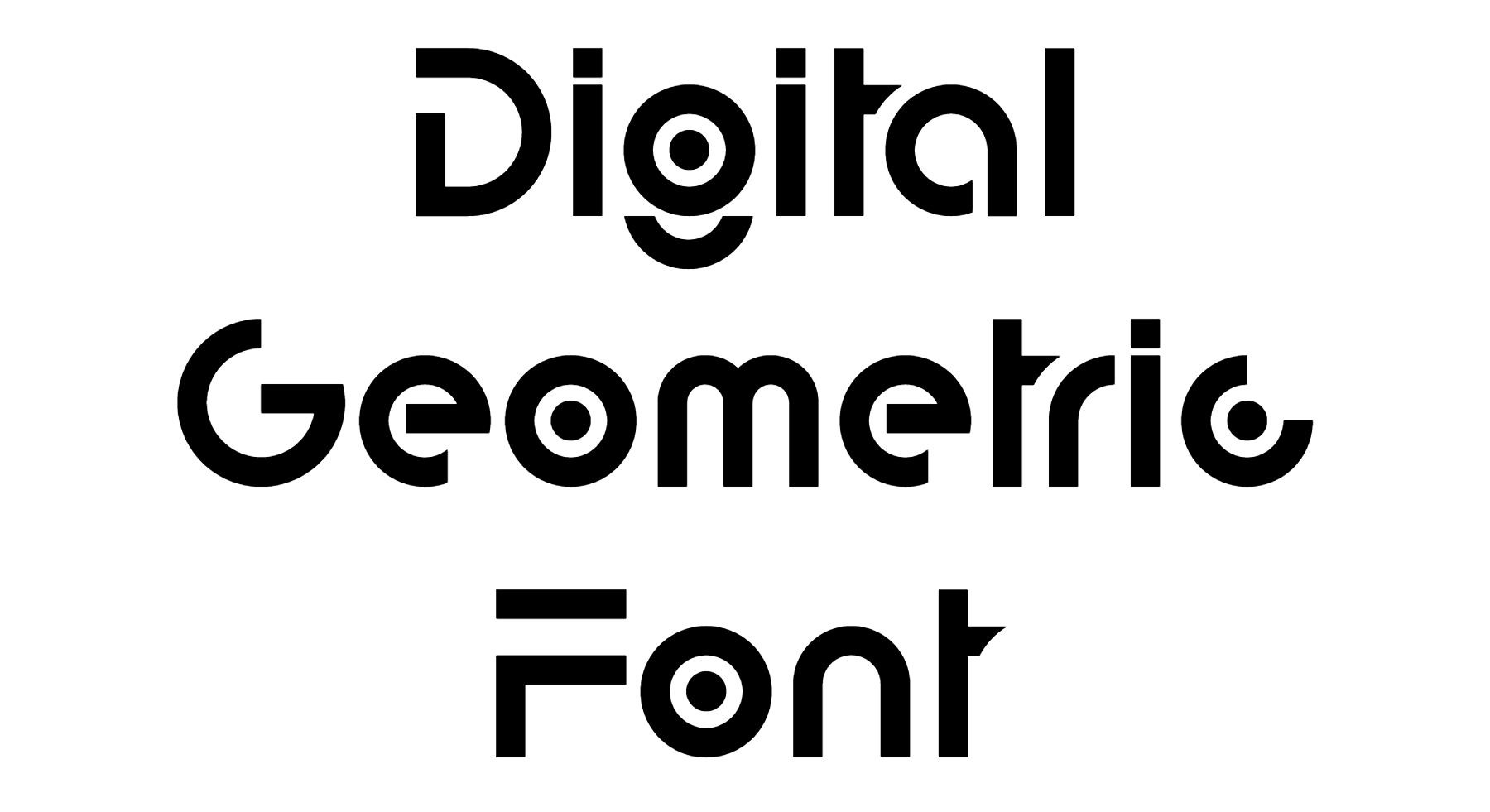 Digital Geometric Font Download