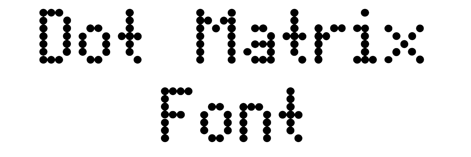 Dot Matrix Font Download