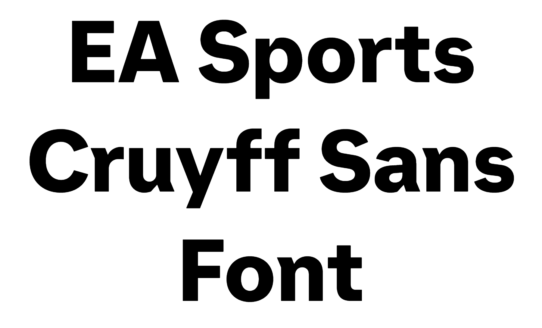 EA Sports Cruyff Sans Font Download