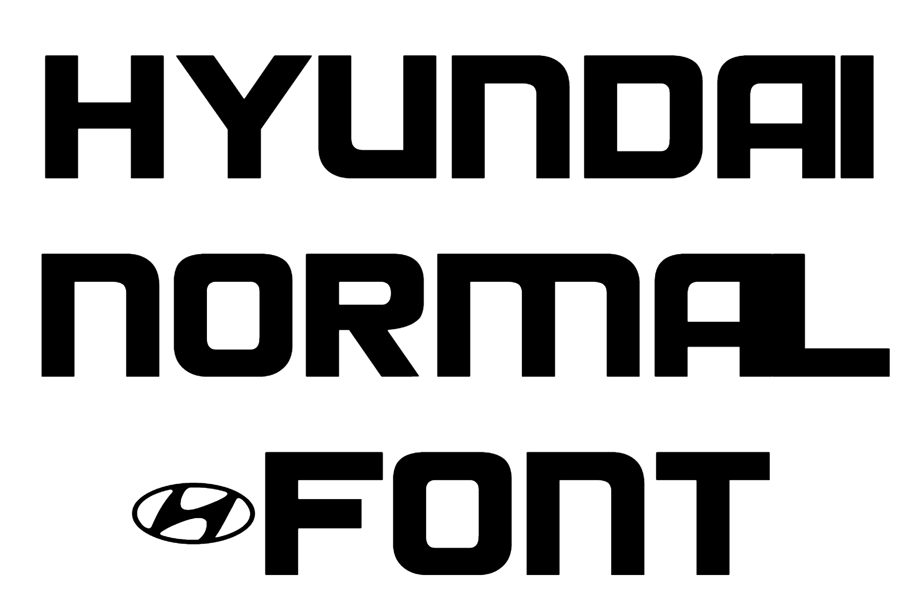 Hyundai Normal Font Download, ##Hyundai Font