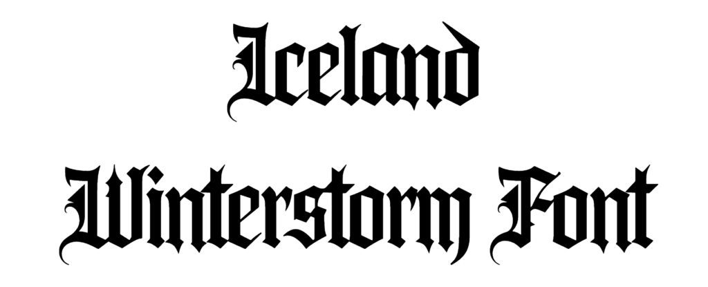 Iceland Winterstorm Font Download