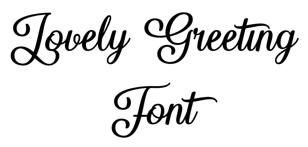 Lovely Greeting Font Download, # Calligraphy Font, #Christmas Font