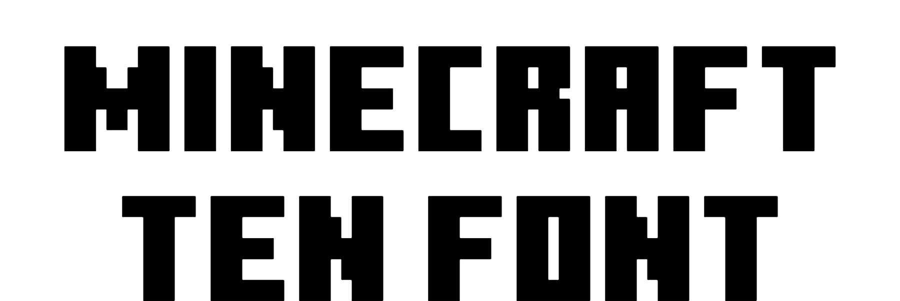 Minecraft Ten Font Download