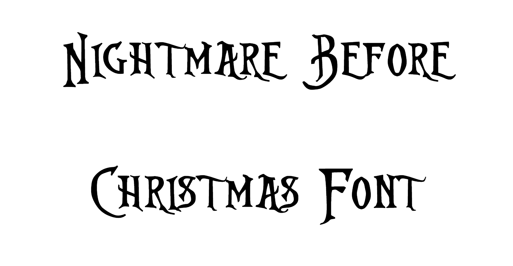 Nightmare Before Christmas Font Download