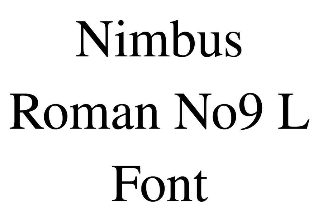 Nimbus Roman No9 L Font Download