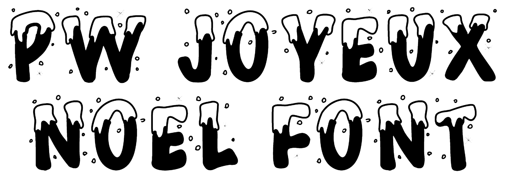 PW Joyeux Noel Font Download, pw happy christmas Font